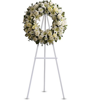 Serenity Wreath from Racanello Florist in Stamford, CT